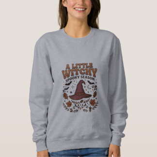 Sudadera Un sombrero de bruja vintage un poco brujo para Ha