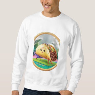 Sudadera Un taco haciendo yoga.