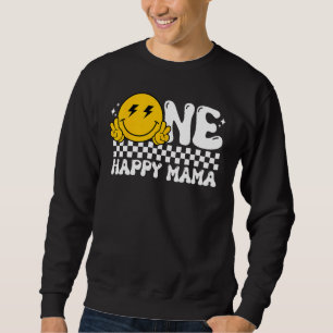 Sudadera Un tío feliz Mamá Groovy Primera Familia de Cumple