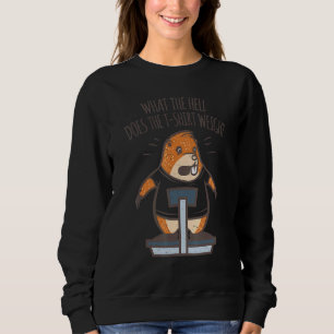 Sudadera Un Topo Con Tapa En La Balanza