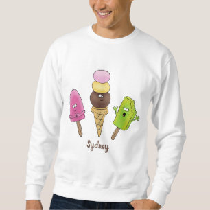 Sudadera Un trío de personalizado de helados de helado de s