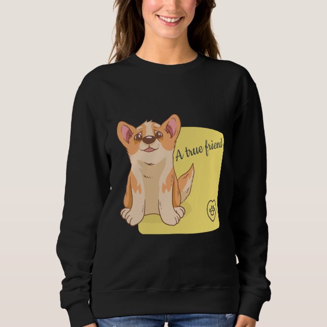 Sudadera Un verdadero amigo Welsh Corgi 284 (Anverso)