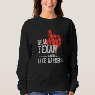 Sudadera Un verdadero tejano huele a barbacoa Papá asando