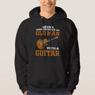 Sudadera Un Viejo Con Un Negro De Guitarra