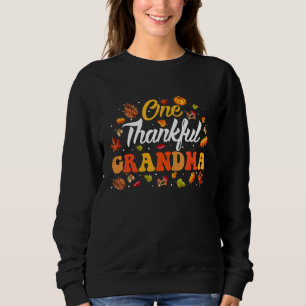 Sudadera Una Abuela Agradecida Pavo Hojas De Otoño Caída Dí