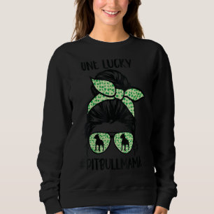 Sudadera Una afortunada Pitbull Mama Funny St Patrick S Day