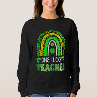 Sudadera Una afortunada profesora Rainbow St Patricku2019s