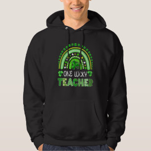 Sudadera Una afortunada profesora Rainbow St Patricku2019s