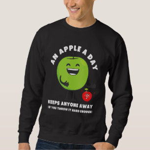 Sudadera Una Apple al día mantiene a cualquiera alejado de