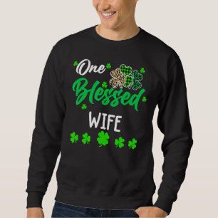 Sudadera Una bendita esposa enamorada del irlandés del Día 