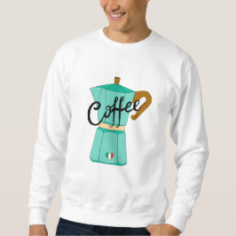 Sudadera Una cafetera moka de café italiano