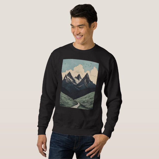 Sudadera una camiseta de montaña (Anverso completo)