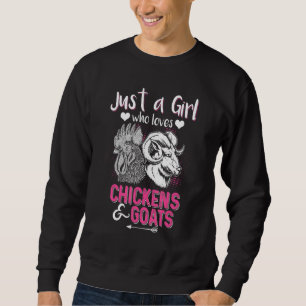 Sudadera Una Chica que ama a las criadoras de gallinas