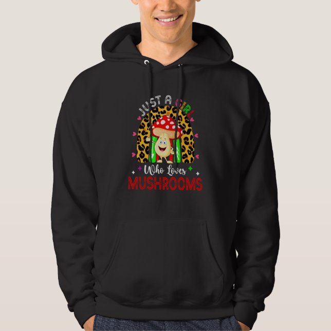 Sudadera Una chica que ama las setas leopardo arcoíris vega (Anverso)