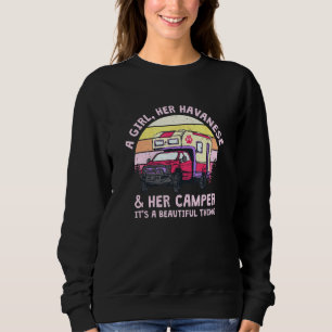 Sudadera Una Chica Su Habanés Y Su Camarero Habanés
