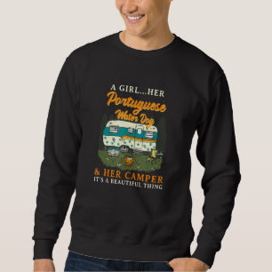 Sudadera Una Chica, su perro de agua portugués y su camper