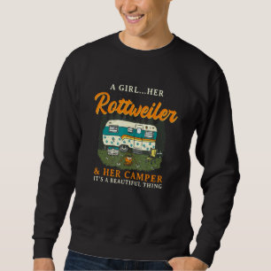 Sudadera Una Chica Su Rottweiler Y Su Camper Rottweiler 1
