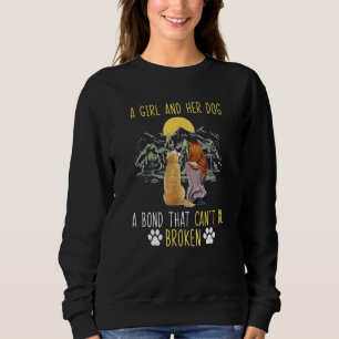 Sudadera Una Chica y su perro un bono que no puede romperse