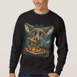 Sudadera Una divertida pizza comiendo coyote