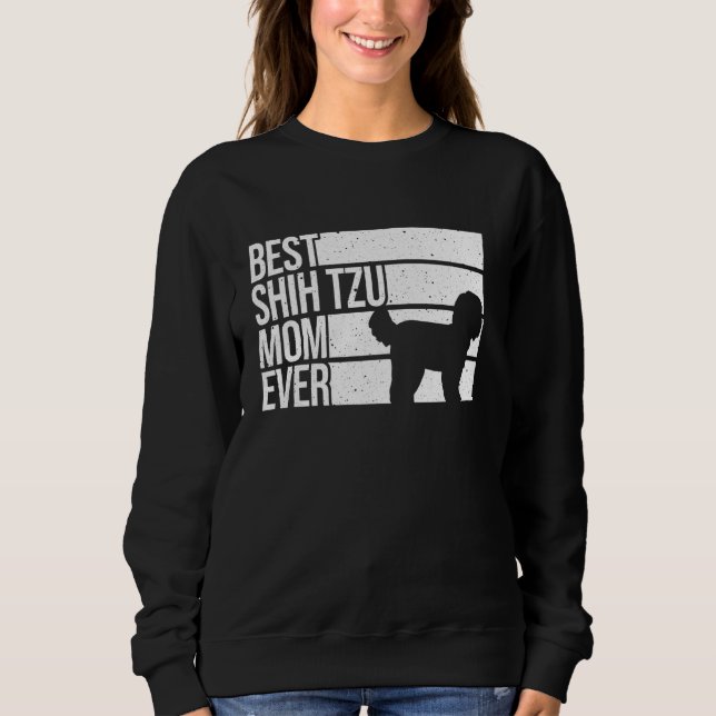 Sudadera Una divertida Shih Tzu Mom para las mujeres Chicas (Anverso)