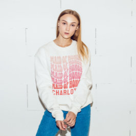 Sudadera Una doncella de honor Rosa moderno jovencita retro