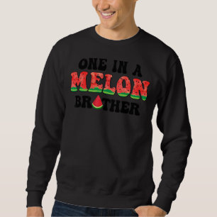 Sudadera Una en una sandía de primer cumpleaños de un herma