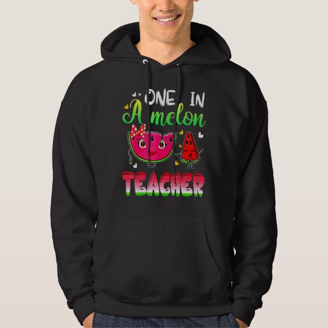 Sudadera Una en una sandía para profesores de melón (Anverso)