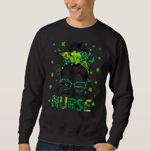 Sudadera Una enfermera afortunada feliz Día de San Patricio