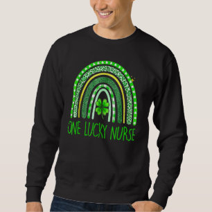 Sudadera Una Enfermera Afortunada Rn Icu Er St Patricks Day