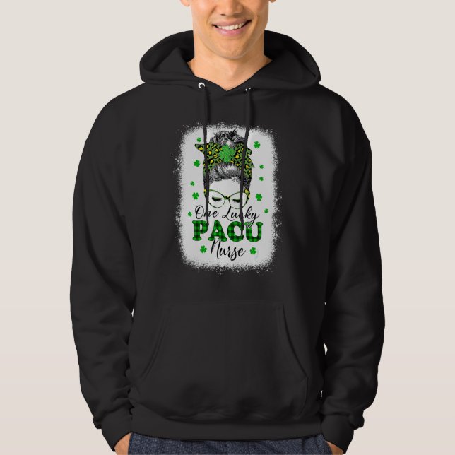 Sudadera Una Enfermera Pacu Afortunada, St Patrick S Day Wo (Anverso)