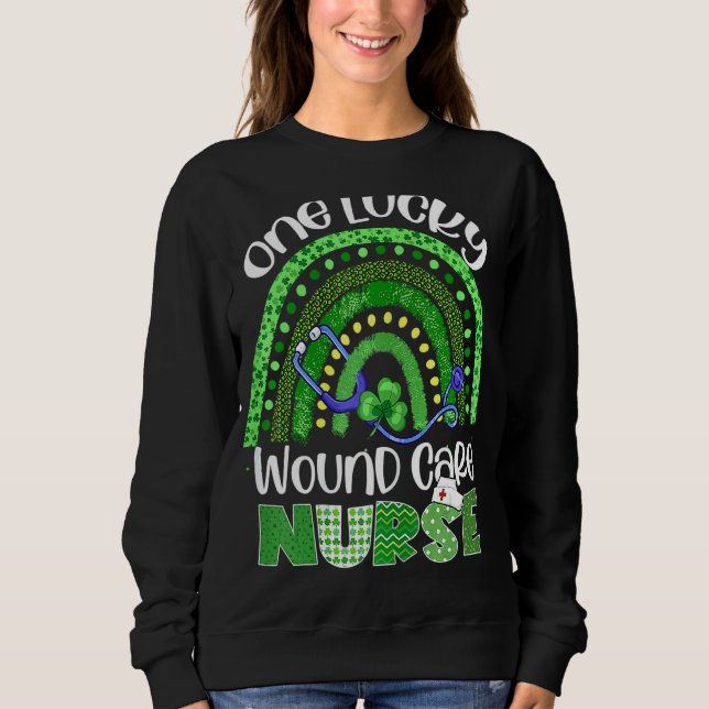 Sudadera Una enfermera Stethoscope St Patrick (Anverso)