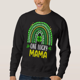 Sudadera Una familia divertida y afortunada de mamá en el D
