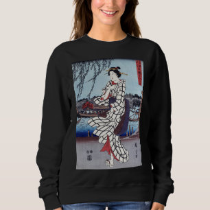 Sudadera Una fresca tarde de verano en el puente, Utagawa H