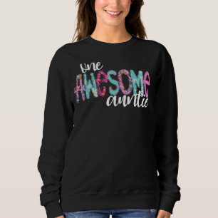 Sudadera Una impresionante tía con flores imprimió el día d