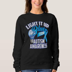 Sudadera Una Luz Aclarada Y Azul Para La Conciencia Del Aut
