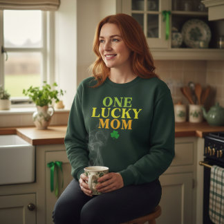 Sudadera Una Mamá Afortunada | Regalo del Día de San Patric