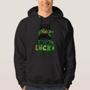 Sudadera Una Momma afortunada y desordenada leopardo de las