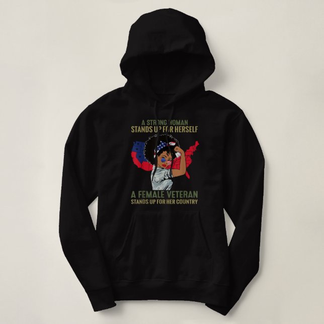Sudadera Una Mujer Fuerte Se Defiende A Sí Misma Como Una M (Diseño del anverso)