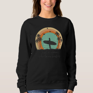 Sudadera Una Mujer Que Ama El Surf Chica Surfista