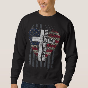 Sudadera UNA NACIÓN BAJO DIOS - Christian USA Wings America