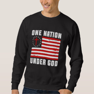 Sudadera Una nación bajo Dios, Jesús bendijo la bandera est