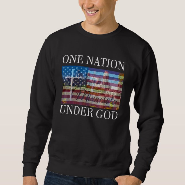 Sudadera Una nación bajo Dios Minnesota Minnesota Estadouni (Anverso)
