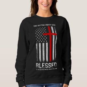Sudadera Una nación bajo Dios Patriota Veterano Chrisiani