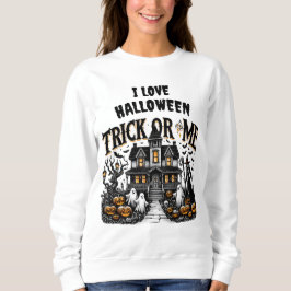 Sudadera Una noche aterradora con fantasmas y calabazas en