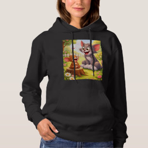 Sudadera Una pausa alegre en el jardín