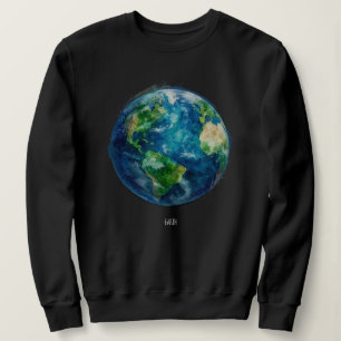 Sudadera Una pintura de la tierra en un espacio
