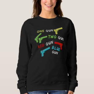 Sudadera Una pistola de arma de doble pistola roja pistola