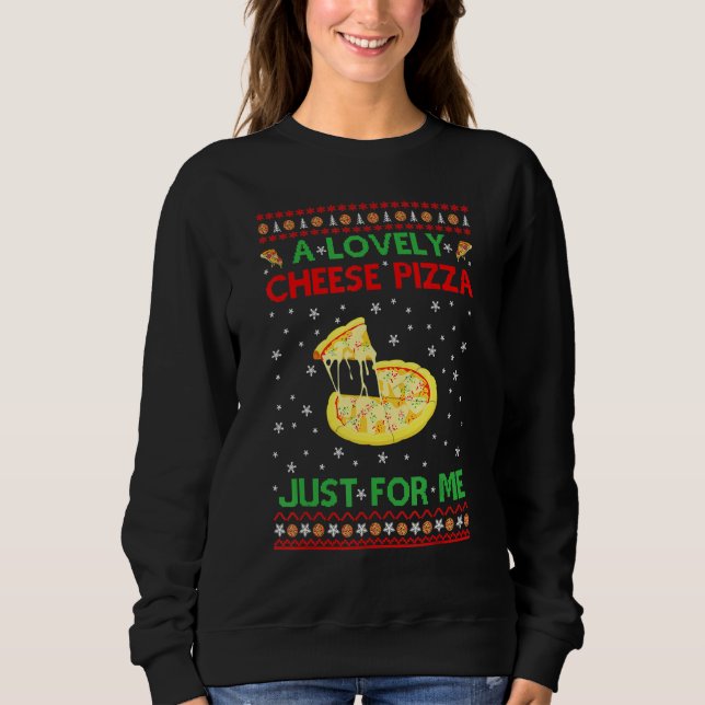 Sudadera Una preciosa pizza de queso Kevin X Mas (Anverso)