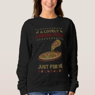 Sudadera Una preciosa pizza de queso sola Funny Kevin X Mas