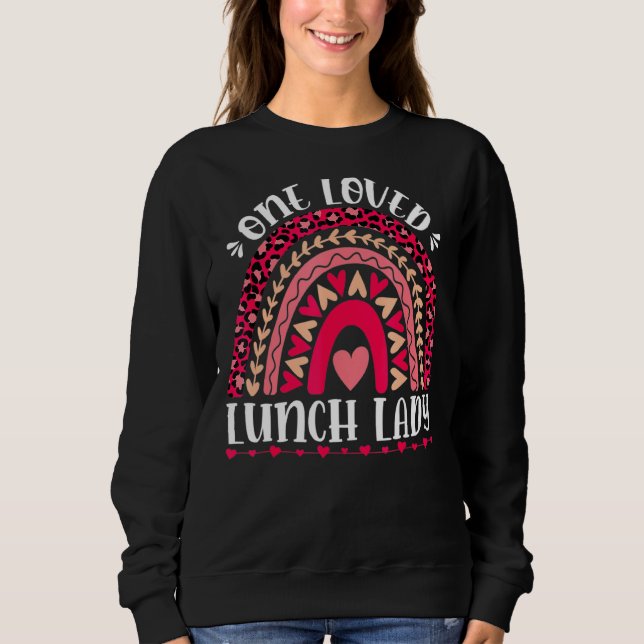 Sudadera Una querida dama del almuerzo Leopard Rainbow Cute (Anverso)